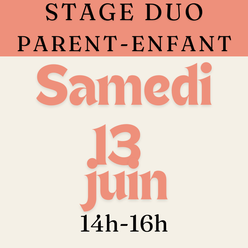 Stage duo parent enfant