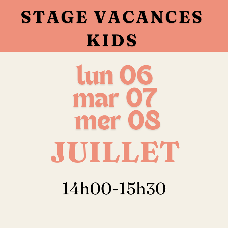 Stage vacances 7-15 ans